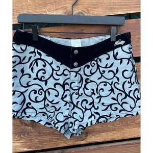 Vtg Rusty Beach Womens Nylon Velour Board Shorts Size 30